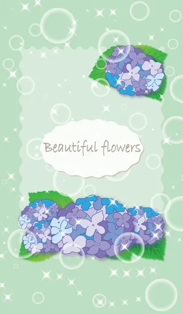 [LINE着せ替え] 美しい花（紫陽花）の画像1