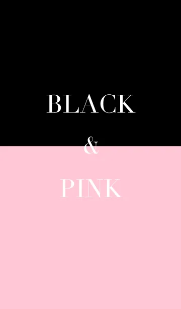 [LINE着せ替え] ブラック ＆ ピンクの画像1