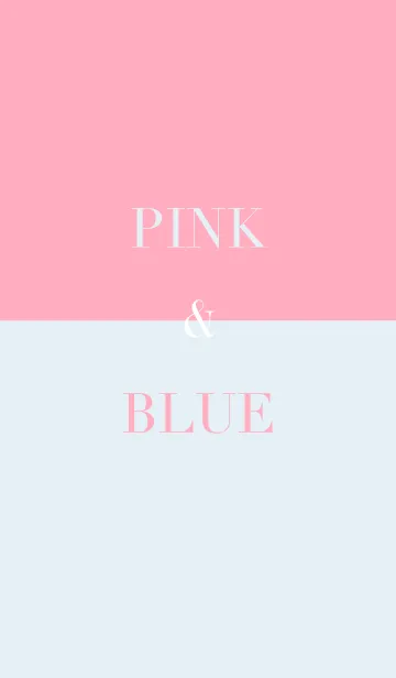 [LINE着せ替え] ピンク ＆ ブルーの画像1