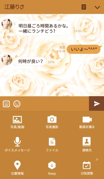 [LINE着せ替え] Flowers -アプリコット-の画像4