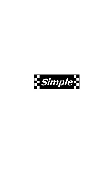 [LINE着せ替え] Simple checker tag***WHITEの画像1