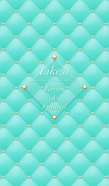 [LINE着せ替え] Like a - Green ＆ Quilted #Birdの画像1