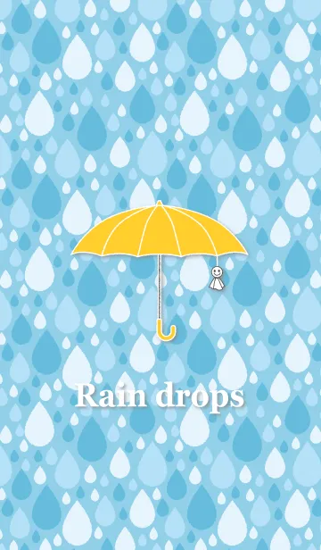 [LINE着せ替え] 雨と黄色い傘の画像1