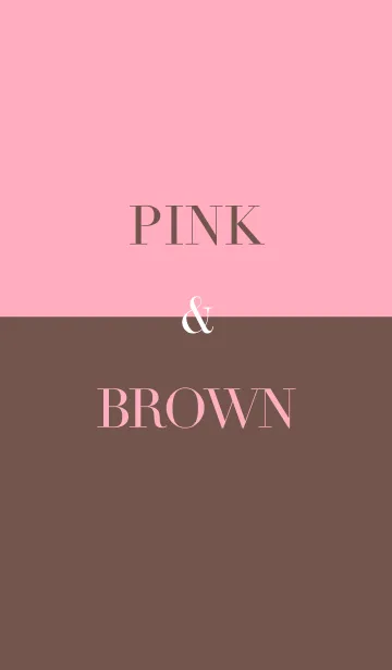 [LINE着せ替え] ピンク ＆ ブラウンの画像1
