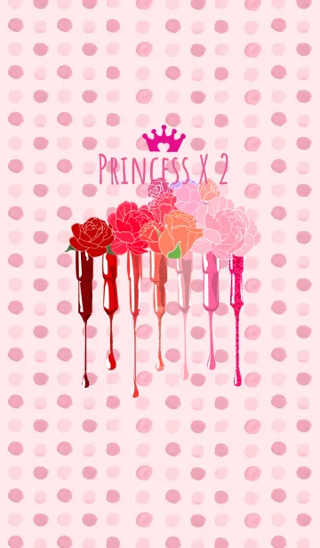 [LINE着せ替え] プリンセス x 2: ネイルデザインの画像1