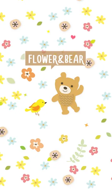 [LINE着せ替え] FLOWER ＆ BEARの画像1