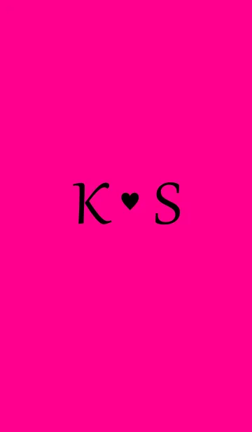 Initial "K ＆ S" Vivid pink ＆ black.の着せ替えメイン画像