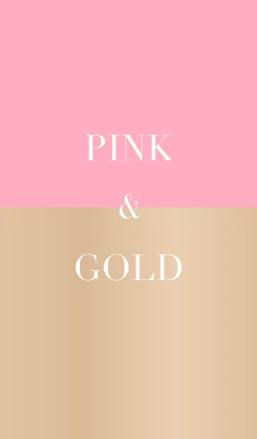 [LINE着せ替え] ピンク ＆ ゴールドの画像1