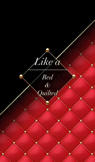 [LINE着せ替え] Like a - Red ＆ Quilted #Crimsonの画像1