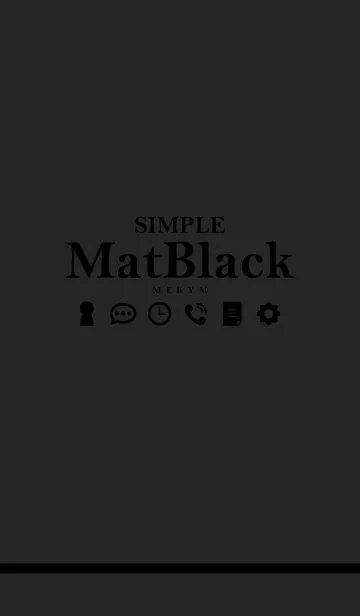 [LINE着せ替え] SIMPLE ICON MatBlackの画像1
