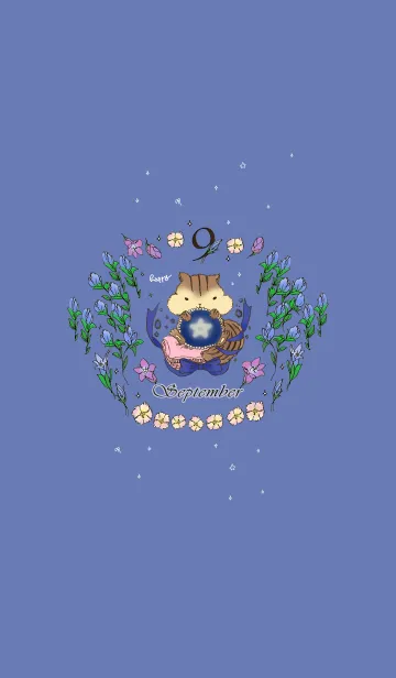 誕生石カラーのおまもりきせかえ『9月』の着せ替えメイン画像