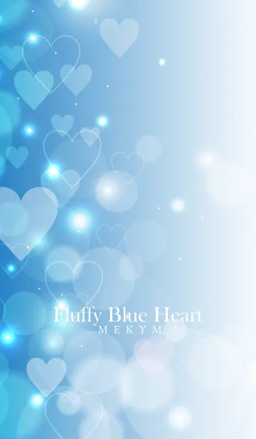[LINE着せ替え] Fluffy Blue Heartの画像1