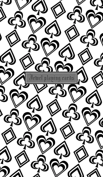 [LINE着せ替え] Playing cards -Black and white-の画像1
