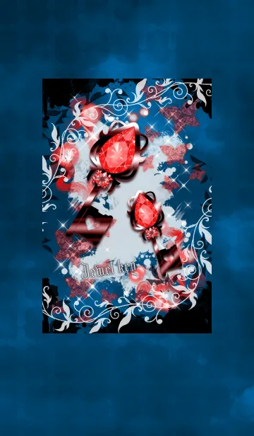 [LINE着せ替え] Jewel key -Red ＆ Blue-の画像1