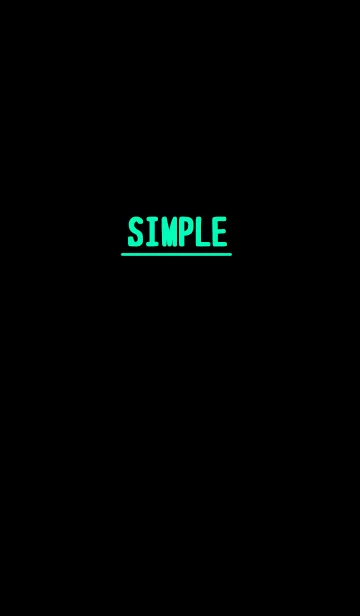 [LINE着せ替え] SIMPLE Black ＆ Mint greenの画像1