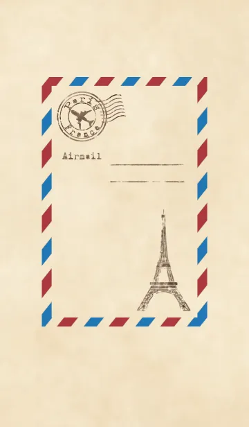 [LINE着せ替え] Airmail Paris France Ver.の画像1