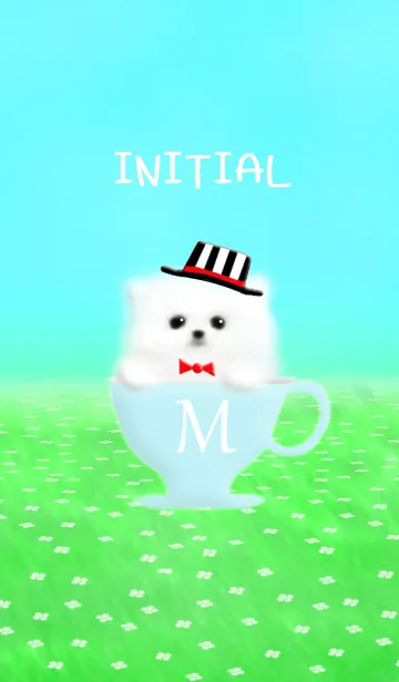 [LINE着せ替え] Mさんのホワイトくん2☆イニシャルの画像1