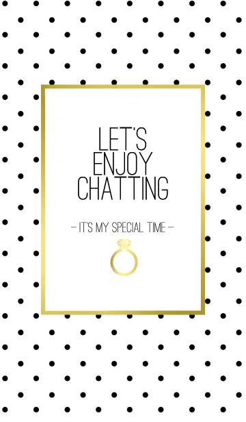 [LINE着せ替え] LET'S ENJOY CHATTING 03 -Gold x Dot Pt-の画像1