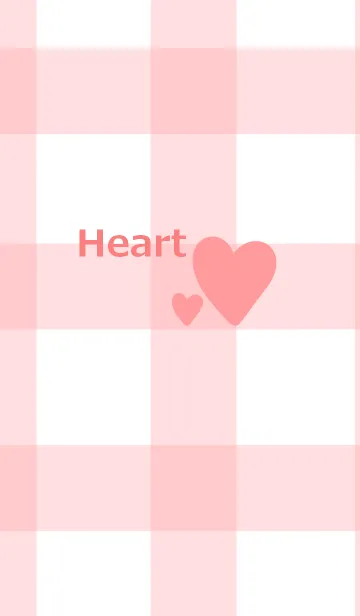 [LINE着せ替え] ピンクチェックとハートの画像1