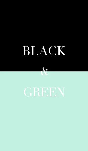 [LINE着せ替え] ブラック ＆ グリーンの画像1