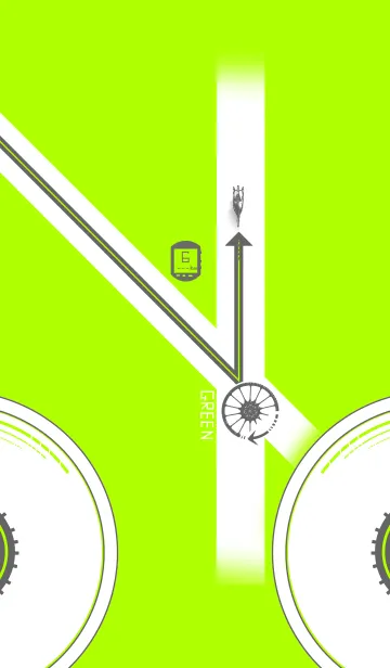 [LINE着せ替え] カラーロードバイク6(ライムグリーン)の画像1