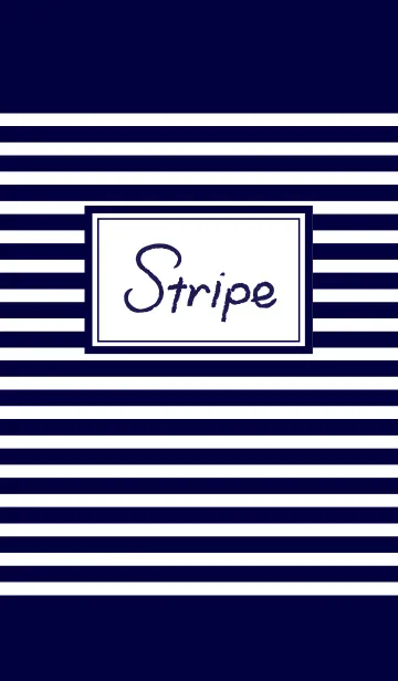 [LINE着せ替え] ボーダーB（ネイビー×ホワイト）の画像1