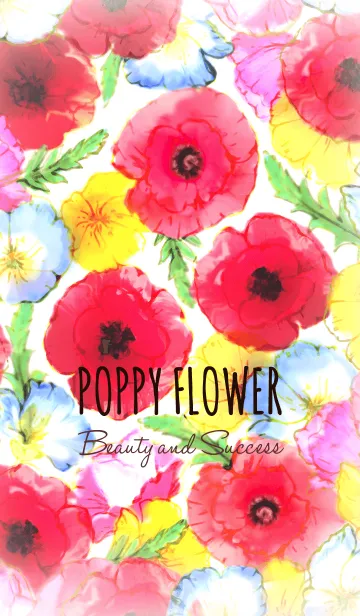 [LINE着せ替え] Flower Pattern ~Poppy~の画像1