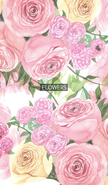 [LINE着せ替え] water color flowers_179の画像1