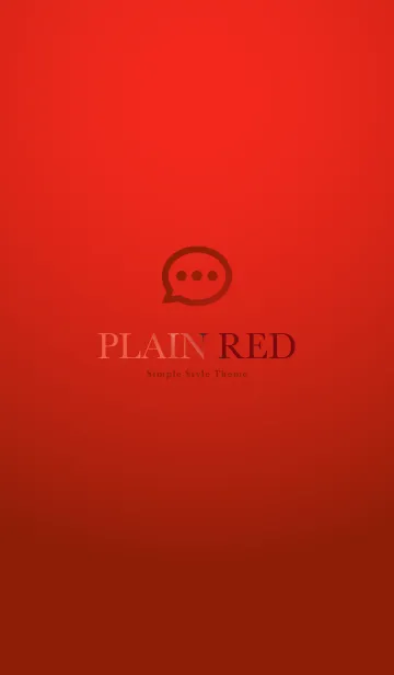 [LINE着せ替え] Plain Red シンプルな赤の画像1