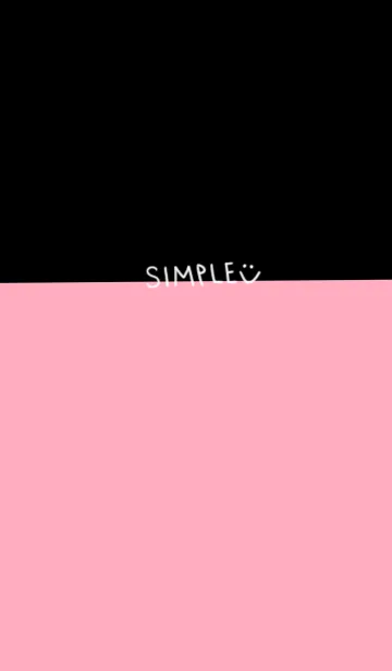 [LINE着せ替え] これぞシンプル。ピンク×黒verの画像1