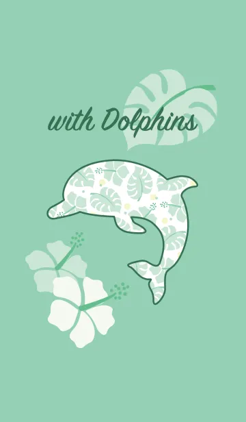 [LINE着せ替え] with Dolphins "botanical"の画像1