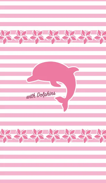 [LINE着せ替え] with Dolphins "floral stripes"の画像1