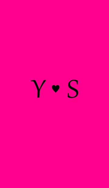 Initial "Y ＆ S" Vivid pink ＆ black.の着せ替えメイン画像