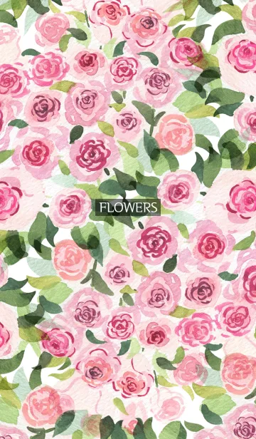 [LINE着せ替え] water color flowers_183の画像1
