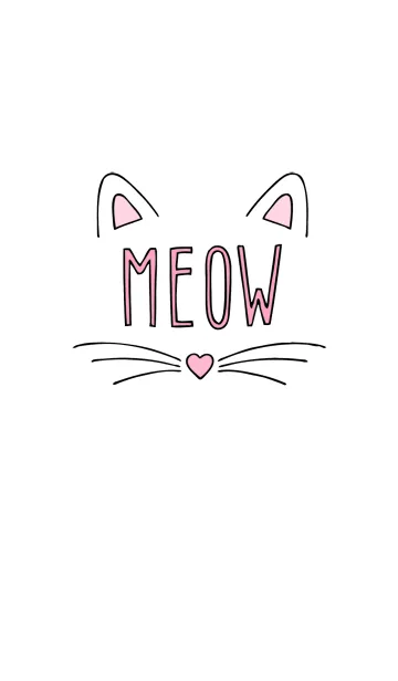 [LINE着せ替え] MEOW_white catの画像1