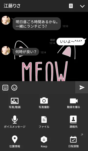 [LINE着せ替え] MEOW_black catの画像4
