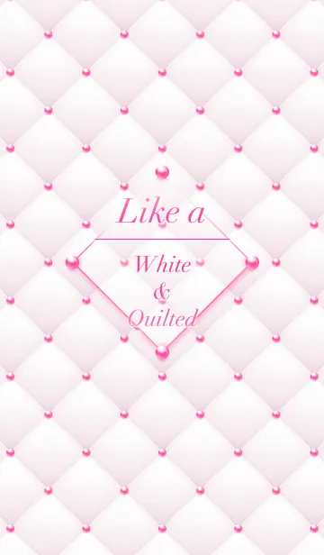 [LINE着せ替え] Like a - White ＆ Quilted #Candyの画像1
