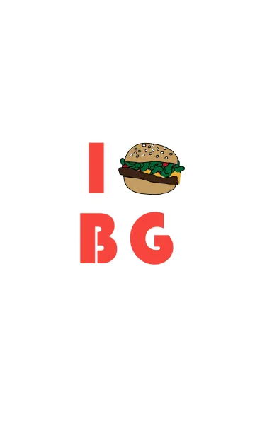 [LINE着せ替え] I LOVE HAMBURGERS.の画像1