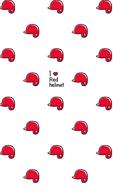 [LINE着せ替え] 野球の赤いヘルメットの画像1