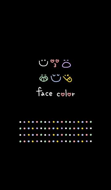 [LINE着せ替え] face color black2の画像1