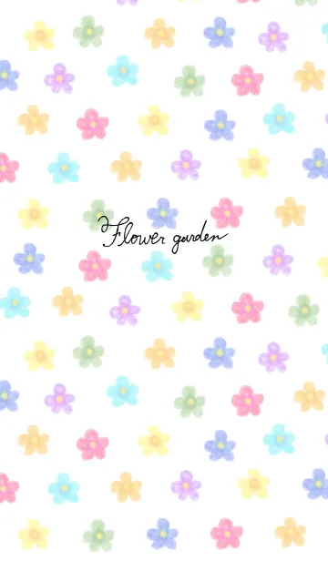 [LINE着せ替え] Flower garden-カラフル2-の画像1