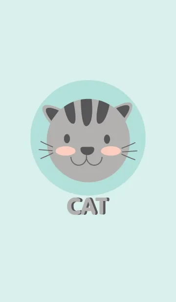 [LINE着せ替え] Cute Gray Cat themeの画像1