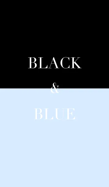[LINE着せ替え] ブラック ＆ ブルーの画像1