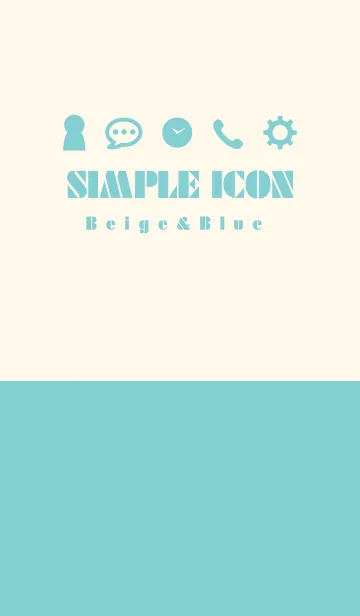 SIMPLE ICON Beige＆Blueの着せ替えメイン画像