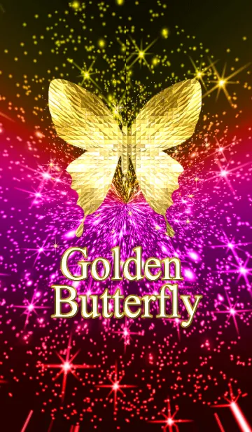 [LINE着せ替え] キラキラ♪黄金の蝶#7の画像1