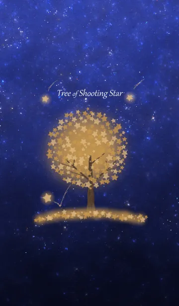 [LINE着せ替え] 流れ星の積もる木 水彩ver.の画像1