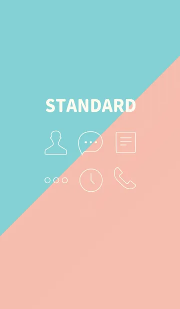 [LINE着せ替え] STANDARD - Pink ＆ Greenの画像1