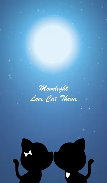 [LINE着せ替え] Moonlight LOVE CAT THEME.の画像1