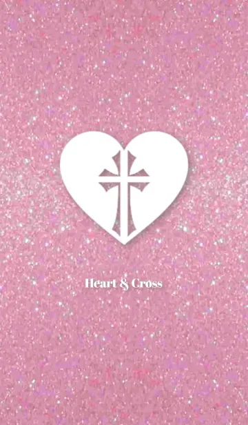 [LINE着せ替え] Pink Lame Heart ＆ Crossの画像1