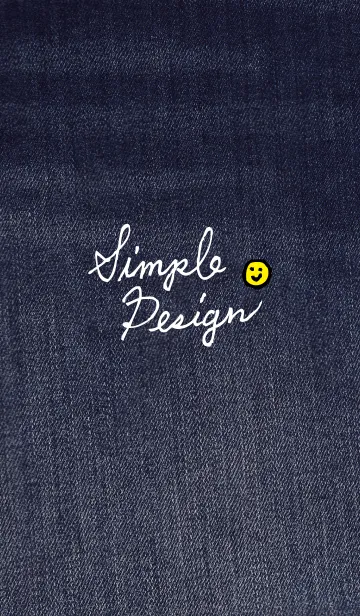 [LINE着せ替え] シンプルデザインスマイル-デニム-の画像1